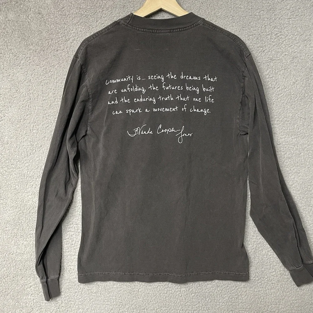Adidas Community Archives Long Sleeve Tee Gray Graphic Shirt Small Mens